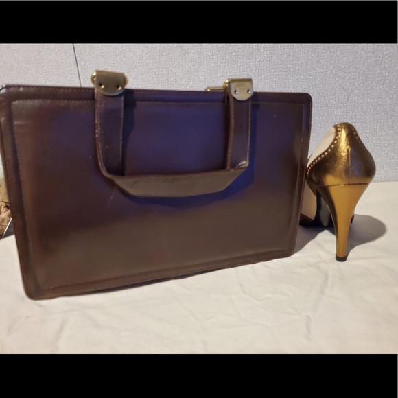 Block Handbags - BLOCK BROWN LEATHER HANDBAG